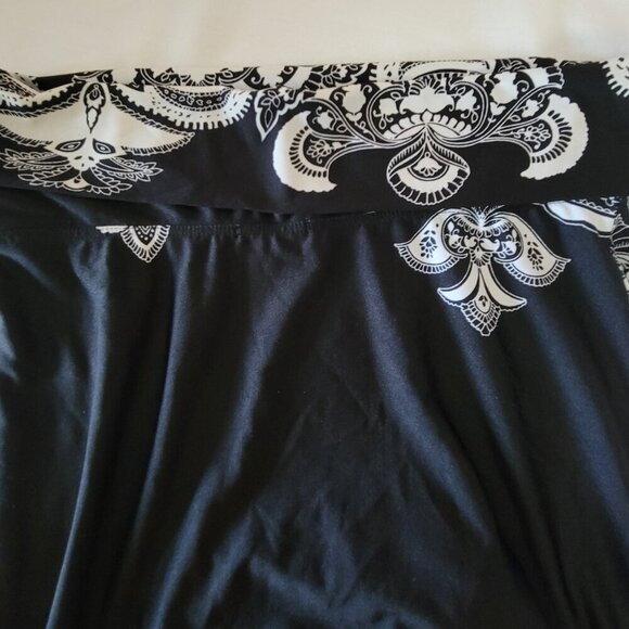 Venus Maxi Skirt B/W Paisley Small Fold over Waist BOHO Chic Y2K Fairy Festival - Picture 9 of 13